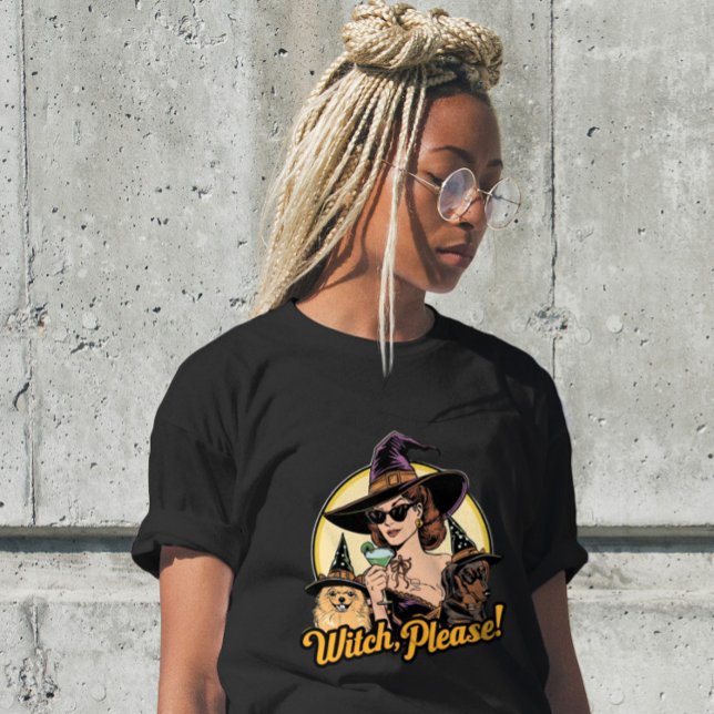 Hexe, bitte! Party Pups Halloween T-Shirt Tri-Blend Shirt (Von Creator hochgeladen)