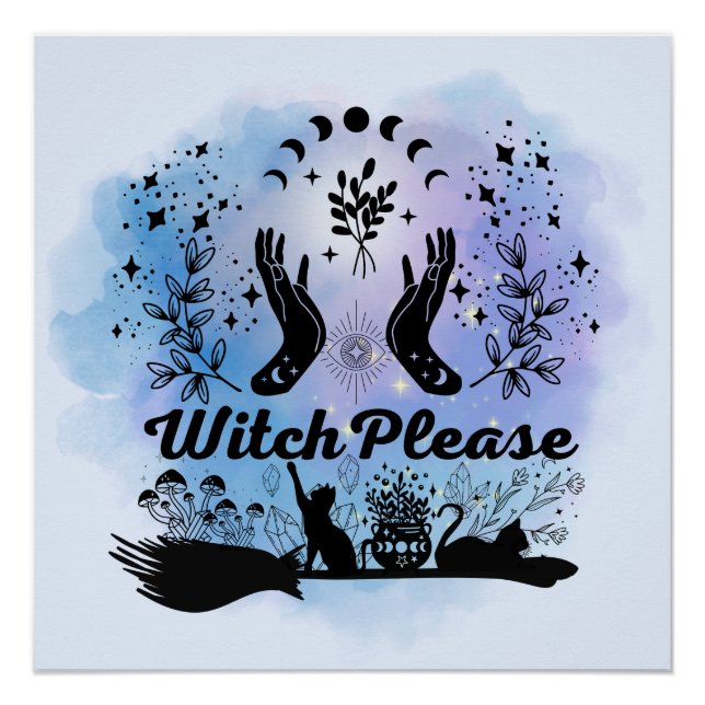 Hexe bitte: Sassy-Sorcery-Design Poster (Vorderseite)