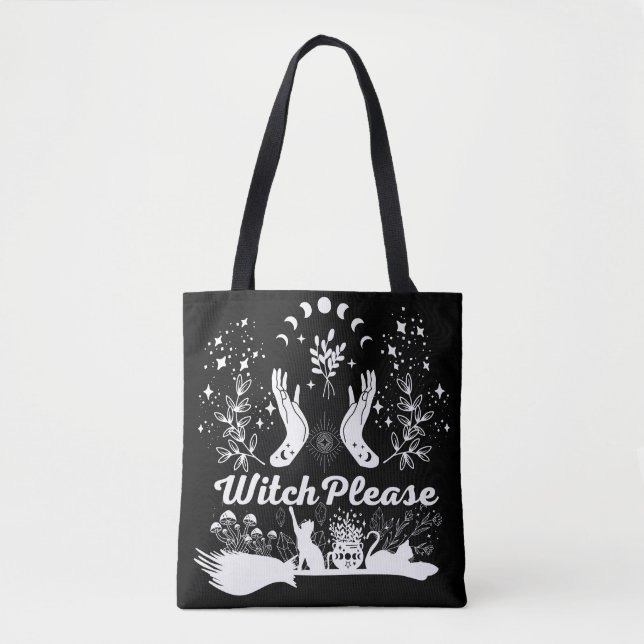 Hexe bitte: Sassy-Sorcery-Design Tasche (Vorderseite)