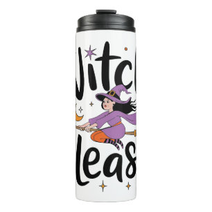 Hexe, bitte - Spaß und nüchternes Halloween-Design Thermosbecher