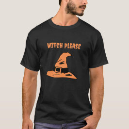 Hexe bitte | Spooky Witz Hat Orange Halloween T-Shirt