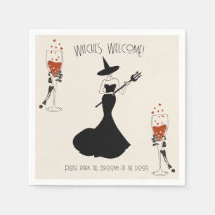 Hexe Bloody Cocktail Hart Skeleton Hand Halloween Serviette