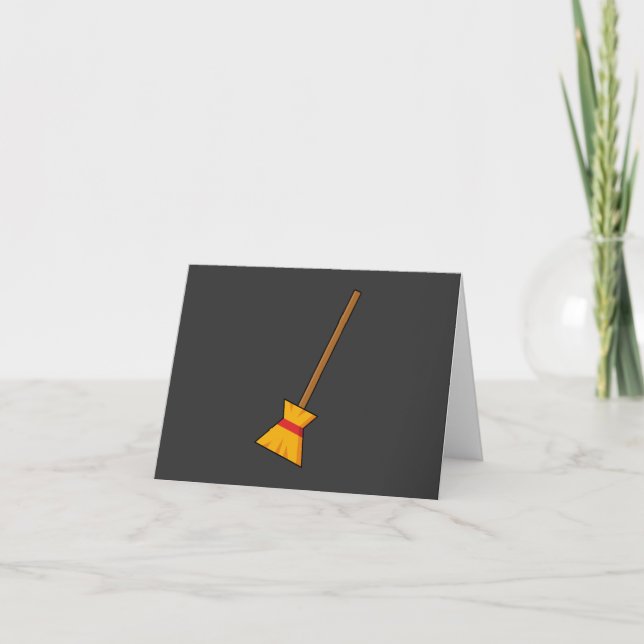 Hexe Broom Dankeskarte (Vorderseite)