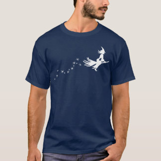 Hexe Broom Halloween Vintag T-Shirt