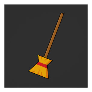 Hexe Broom Poster