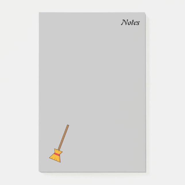 Hexe Broom | Text hinzufügen Post-it Klebezettel (Vorderseite)