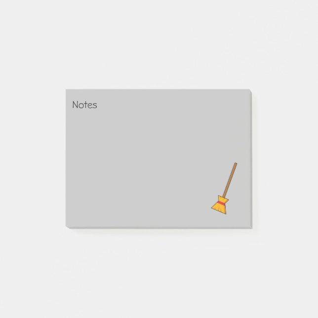 Hexe Broom | Text hinzufügen Post-it Klebezettel (Vorderseite)