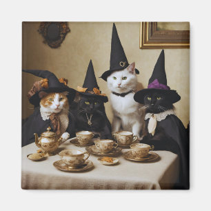 Hexe Cat Tea Party Magnet