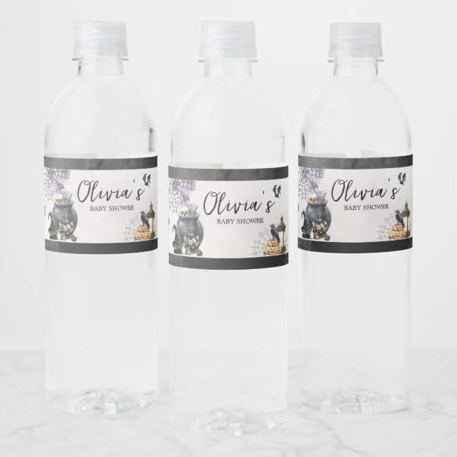 Hexe Cauldron Baby wird Baby-Dusche (Flaschen)