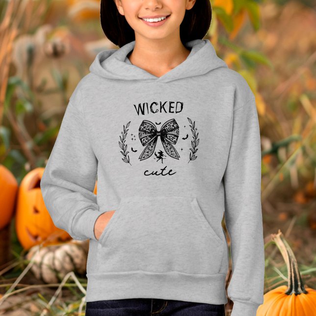 Hexe Coquette Black Lace Bow Halloween Name Girl Hoodie (Witch Coquette Black Lace Bow Halloween Name Girl Hoodie)