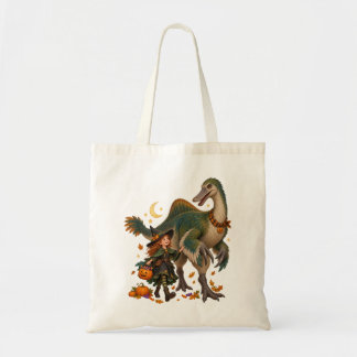 Hexe & Deinocheirus Halloween Trick-or-Treat-Tasch Tragetasche