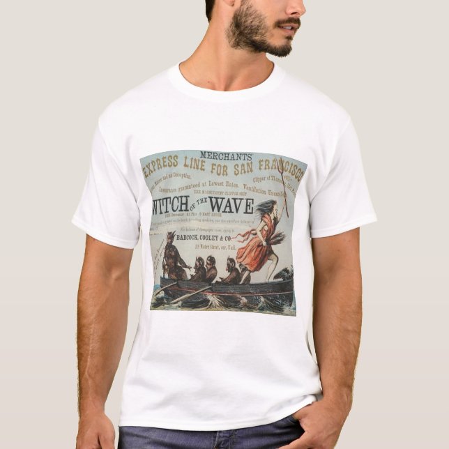 Hexe des Clipper-Wellenseglers T-Shirt (Vorderseite)