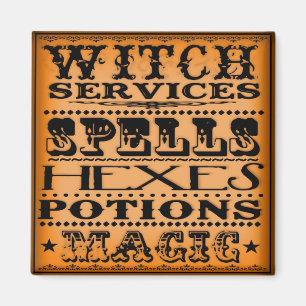 Hexe-Dienstleistungen Magnet