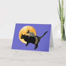 Hexe-Eichhörnchen auf Katzen-Karte Karte