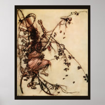 Hexe Entangled in Thorns von Arthur Rackham