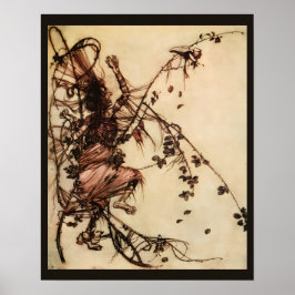 Hexe Entangled in Thorns von Arthur Rackham Poster