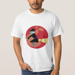 Hexe fliegt in der Nacht T-Shirt