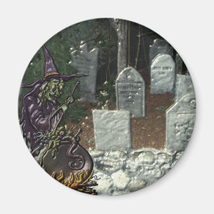Hexe-Friedhofs-Magnet Magnet
