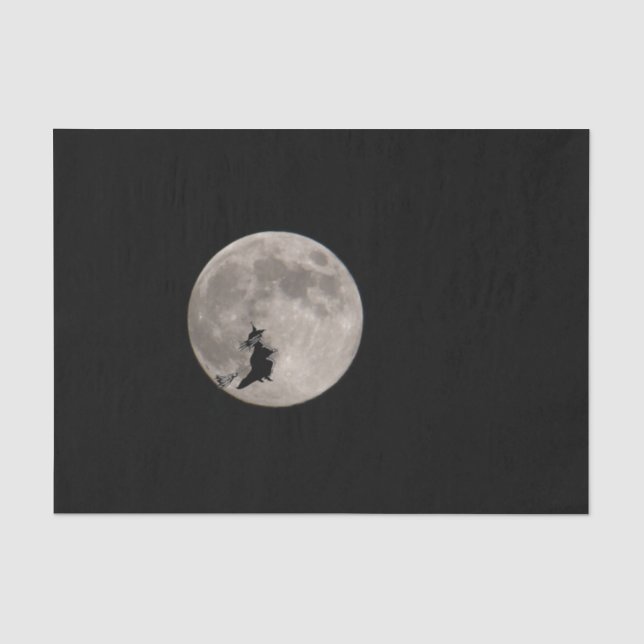 Hexe Full Moon Halloween Seidenpapier (Vorderseite)