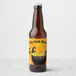 Hexe-Gebräu Bierflaschenetikett