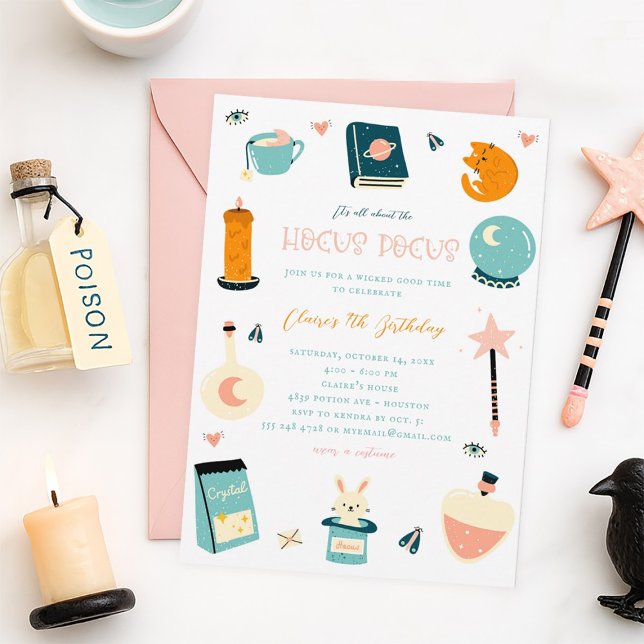 Hexe Geburtstagsparty Einladung zu Halloween (Von Creator hochgeladen)