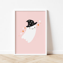 Hexe Ghost Pink Halloween Poster