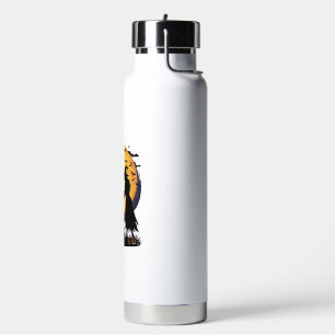 Hexe Gute Zeit Halloween Mond Kessel_1 Trinkflasche