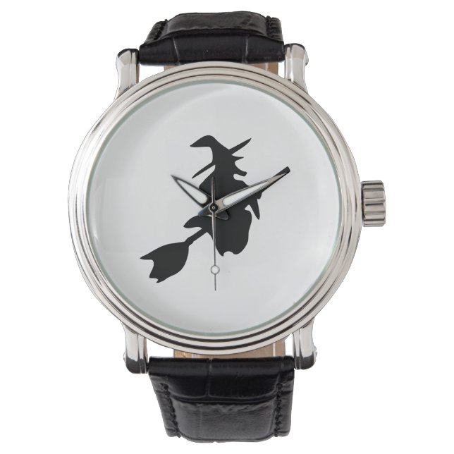 Hexe Halloween Armbanduhr (Vorderseite)