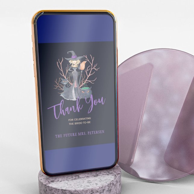 Hexe Halloween Brautparty danke Ihnen Karte (Von Creator hochgeladen)