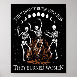 Hexe Halloween haben sie Hexen verbrannt, die sie Poster