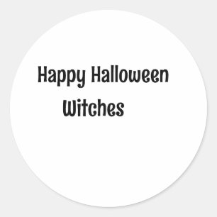 Hexe halloween Oktober schlechte guten Namen einfa Runder Aufkleber