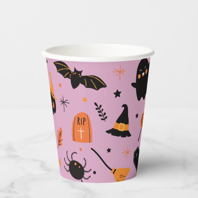 Hexe Halloween Pappbecher (Vorderseite)