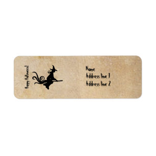 Hexe-Halloween-Pergament-Adressen-Etiketten