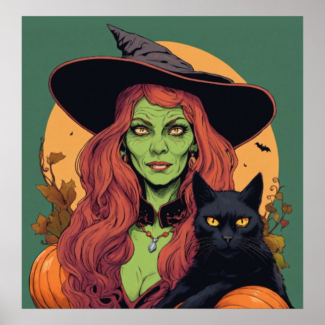 Hexe - Halloween Print Poster (Vorne)