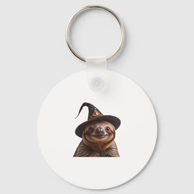 Hexe Halloween-Trick oder leckeres Kürbiski Schlüsselanhänger (Vorderseite)