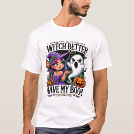 Hexe hat besser Boo | Halloween Vibes Spooky Fun T-Shirt