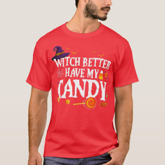 Hexe hat besser mein süßes Halloween für Männer Fr T-Shirt