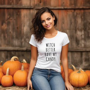 "Hexe hat besser meine Süßigkeit" Fun Halloween Tri-Blend Shirt