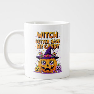 Hexe hat besser meine Süßigkeit - Niedliches Kawai Jumbo-Tasse