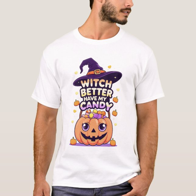 Hexe hat besser meine Süßigkeit - Niedliches Kawai T-Shirt (Vorderseite)
