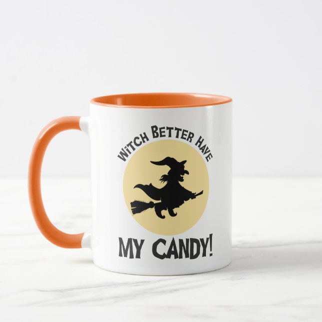 Hexe hat besser meine Süßigkeiten! Tasse (Links)