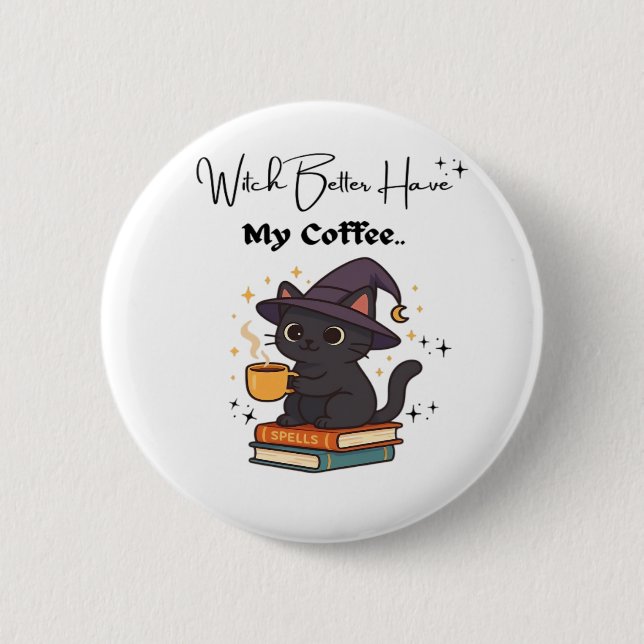 Hexe hat besser meinen klassischen T - Shirt Button (Vorderseite)