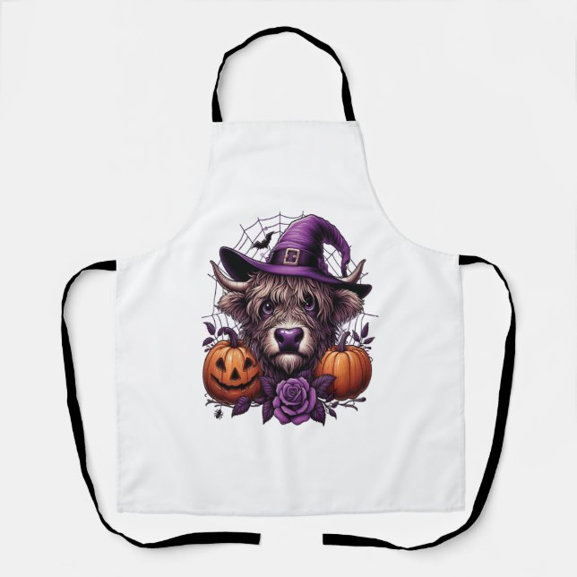 Hexe Highland Halloween Kuh Schürze (Vorderseite)