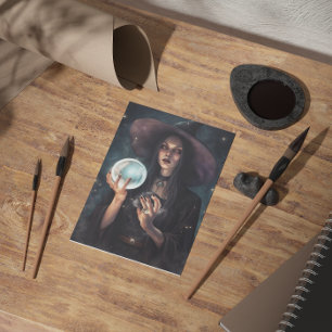 Hexe Hilde Blank Grußkarte Karte