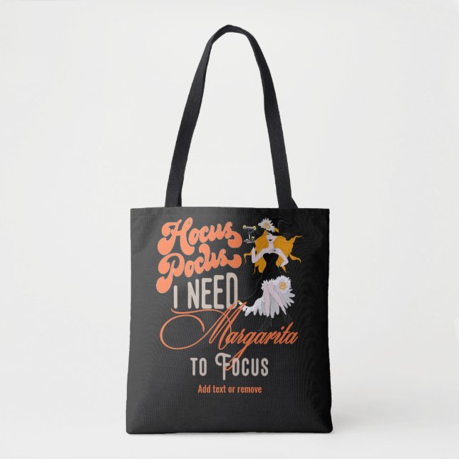 Hexe Hocus Pocus Margarita fokussiert BLK Hallowee Tasche (Vorderseite)