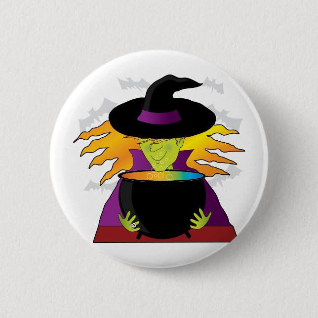 Hexe-Hut-Hülse Button (Vorderseite)
