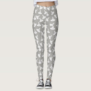 Hexe-Hutconfetti-Leggings - Weiß/Grau Leggings
