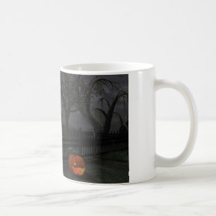 Hexe-Hütte mit Kürbis-Laterne Kaffeetasse