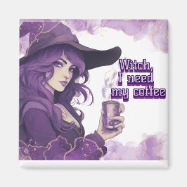 Hexe, ich brauche meinen Kaffee Magnet
