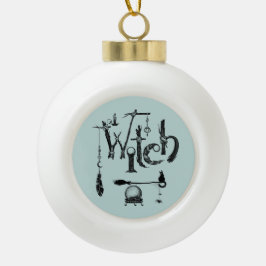 Hexe Illustrative Alte Welt Natur Keramik Kugel-Ornament